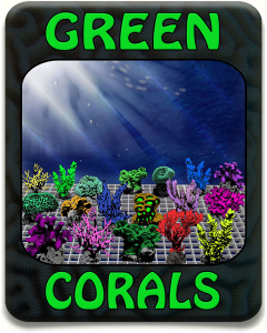 Logo von Green Corals. Nachzuchtkorallen und Aquarienzubehör